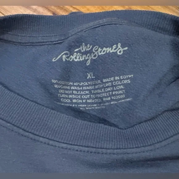 The Rolling Stones Women's Crewneck Sweater - Blue with Multicolor Graphics XL - Picture 9 of 10
